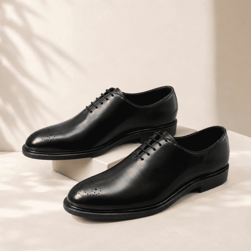 Men's Whole Cut Oxford Brogue - Black